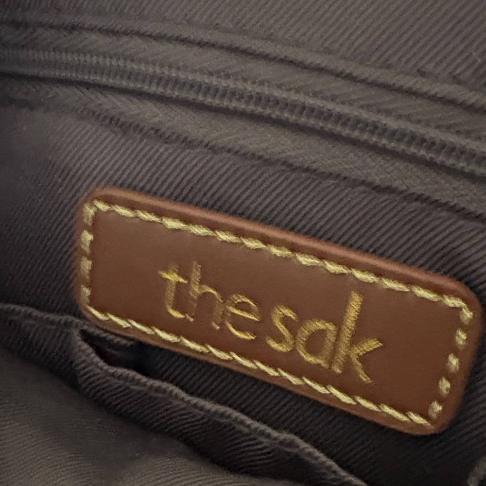 The Sak Black Hobo Floral Embossed Leather Crossbody Purse - Picture 2 of 10